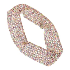 Crochet Knit Infinity Scarf Multi Color Handmade Neck Warmer Fashion Accessory