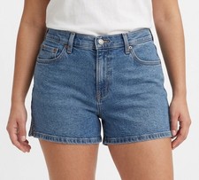 VTG 1990s Levi's 37940 Mid Rise Denim Shorts Junior Size 9 28 waist Side Slits