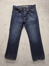 Old Navy Famous Jeans Boot Cut Jeans Mens Measured 32x27 Dark Wash Blue Casual