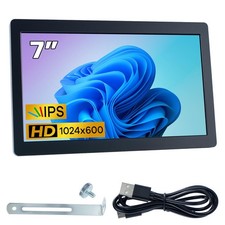 7 Inches USB C Mini Monitor 1024x600 IPS LCD Display Type C Secondary Screen ...