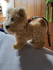 American Girl Doll Pet Dog Terrier Puppy Brown Clean With Leash