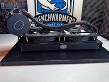 MasterLiquid 240L Core ARGB with two aftermarket 120 sickle flow rgb fans