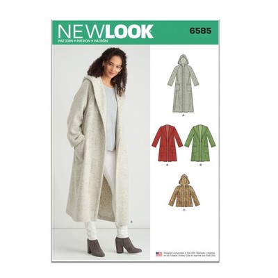 New Look Misses' Coat with Hood Sewing Pattern Packet, Design Code S9129, Siz...