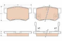 Bremsbelagsatz Scheibenbremse Hinten TRW GDB3175 FÜR Honda MG Rover BremsbelÄGe