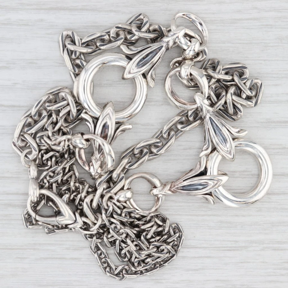 Ann King Statement Necklace Sterling Silver 22" Cable Chain - Image 4 of 4