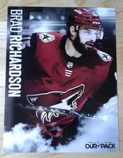 Brad Richardson lineup card Arizona Coyotes vs Calgary Flames March 7 2019