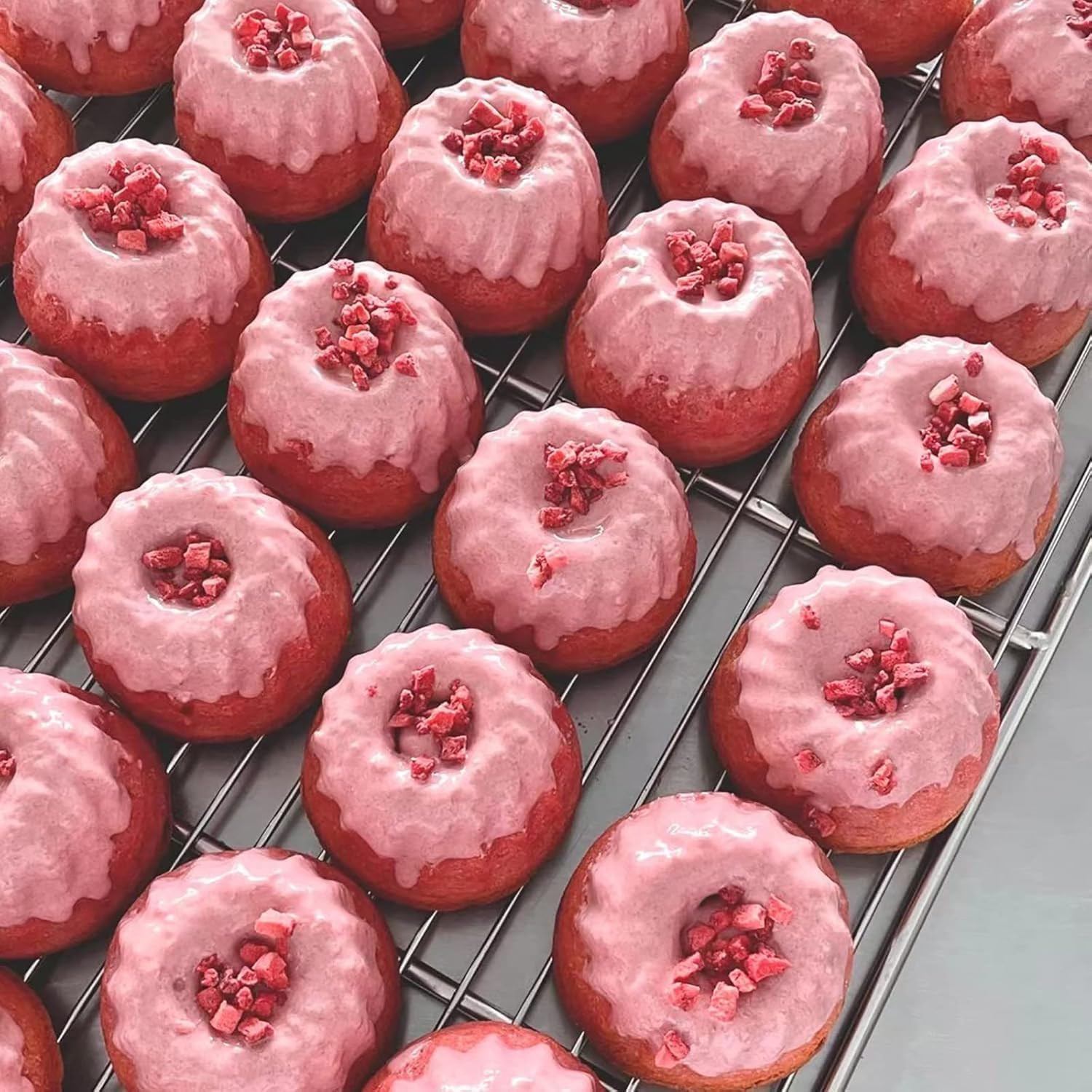 Set of 10 Mini Fluted Cake Pan, 4 Inch Carbon Steel Nonstick Fluted Tube Pan Cak