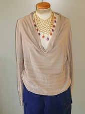 leichter Pulli GUESS beige gold Wasserfallaus...