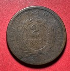 1864 US Two Cent Piece! Lower Grade! Civil War Days! Old US Coin! — photo 2