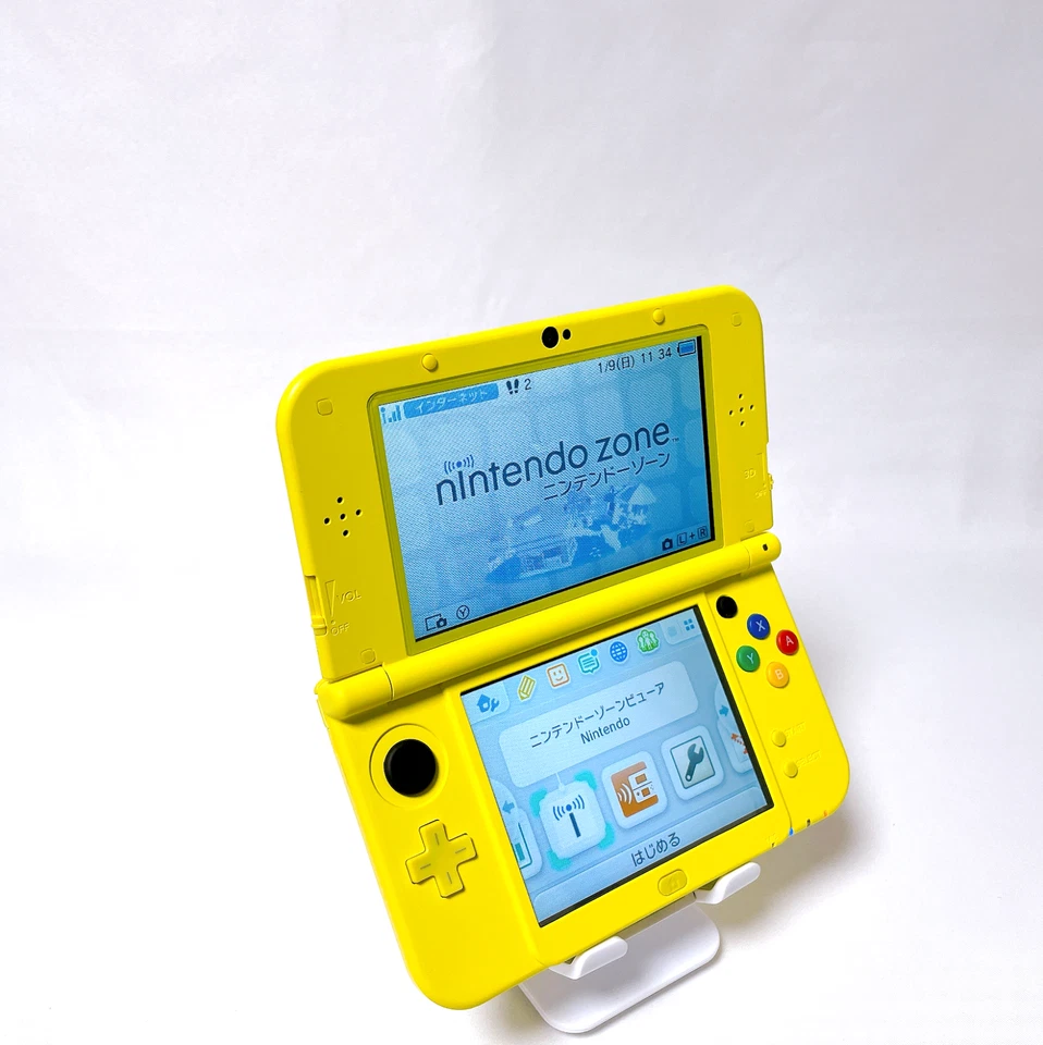 【Como Nuevo con Caja】Extremadamente Raro Doble IPS Nuevo Nintendo 3DS LL XL Pikachu Amarillo Probado Foto 4 de 4