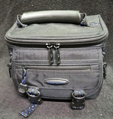 Samsonite Deluxe Camera Bag Black w/Blue Accent- Film or Digital