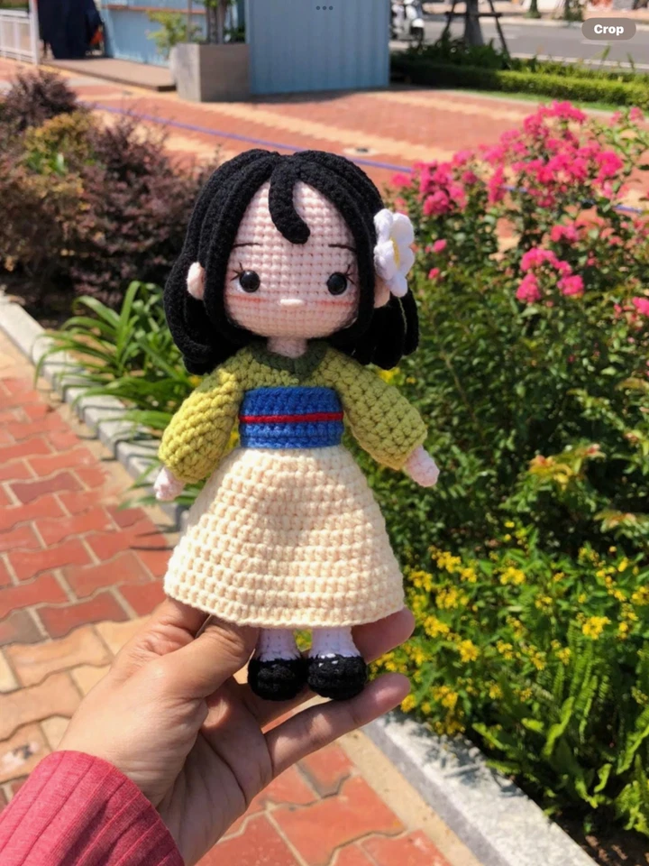 PRINCESS CROCHET DOLL, PRINCESS AMIGURUMI, CUTE GIRLY GIFT - Image 3 of 4