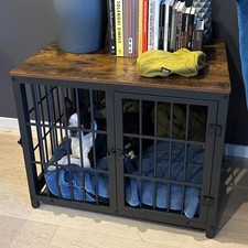 Image of Furniture Style Wooden Dog Crate Heavy Duty Pet Cage Kennel for Medium Large Dog