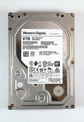 6TB WD Ultrastar DC HC310 SATA 7.2K 3.5'' HDD Hard Drive Disk HUS726T6TALE6L4
