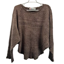 Free People Beach Brown Sweater Cross Over Back Open Back S