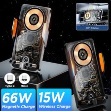 15W Wireless Charger 66W Car Air Vent Magnetic Charging Holder For iPhone 14 15