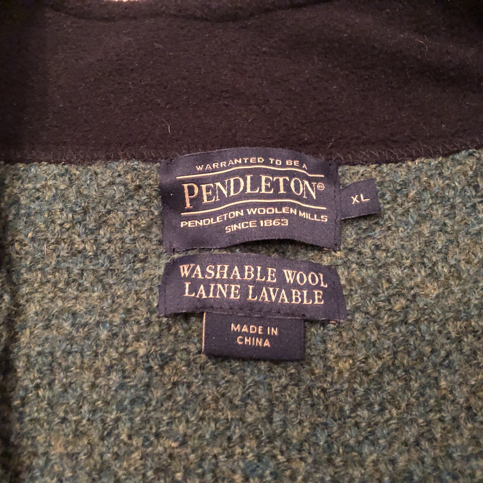 Pendleton Washable Wool 1/4 Zip Pull Over Sweater… - image 5