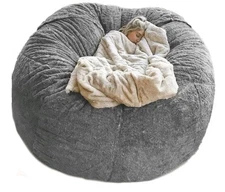 Giant Sherpa Bean Bag Chair Cover, (No Filler;Cover only)Washable Covers