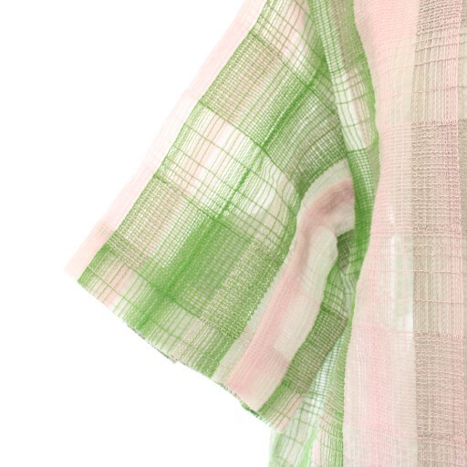 Ameri Vintage Check Embroidered Collarless Jacket… - image 7