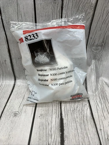 1- 3M 8233 N100 Particulate Respirator Face Mask With Cool Flow Exhalation Valve - Picture 1 of 11