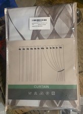 White with Tan Pattern ,Blackout Curtains , 2 Pk., Size 52  Wide X 84  Long