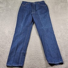Lee Riders Jeans Womens 16 Medium Blue Straight Leg High Rise Made In USA 32x32