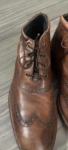 Cole Haan Liam Chukka II Botas Cuero Marrón Punta de Ala Tobillo C11053 Para Hombre EE. UU. 8,5 M - Imagen 20 de 22