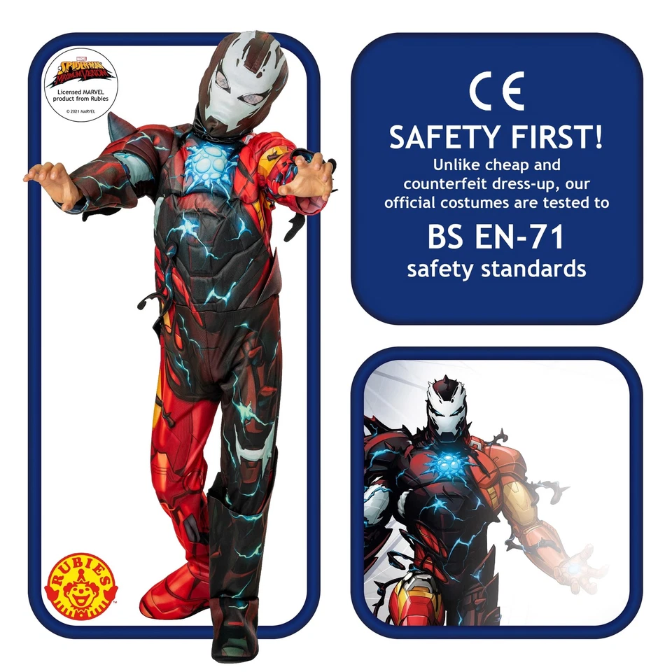 Disfraz de Iron Man Venom Maximum Venom Deluxe Venomized Marvel para niño, mediano Foto 3 de 4