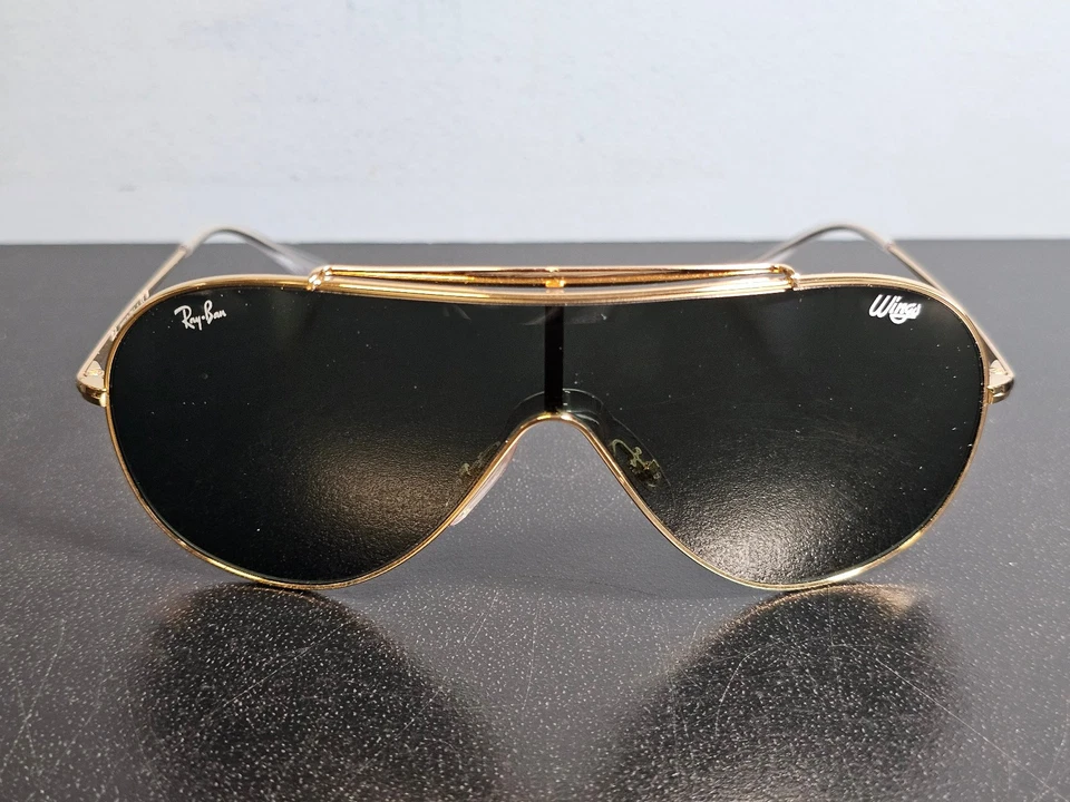 Ray Ban Wings Pilot Pulido Arista Dorado Verde Oscuro Lente RB3597 905071 0-33 -Nuevo Foto 4 de 4