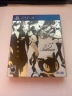 Persona 5 Steelbook - Sony PlayStation 4 PS4 - Complete w/Slip Cover - Tested