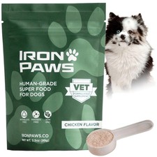 Iron Paws Human-Grade Superfood For Dogs, Premium Greens Powder Supplement Fo...