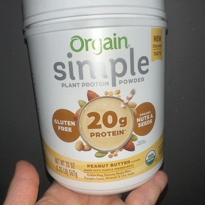 Orgain Organic Simple Vegan Protein Powder, Peanut Butter - 20g Plant Based... 
