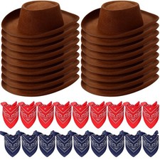 Unittype 36 Pcs Kids Cowboy Hats and Bandanas Bulk  Western Party Supplies, ...