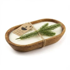 Dough Bowl Candle Co. Fraser Fir Soy Candle - 3 Wick Rustic Farmhouse Decor O...