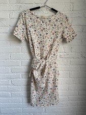 Sezane Floral Tie Waist Dress Size S Organic Cotton