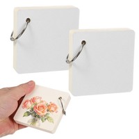 2X Aquarell-Skizzenbuch FüR KüNstler, 8X8Cm 55 Blatt 230G/M² Weiß