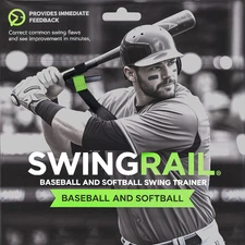 SWINGRAIL Baseball & Softball Swing Trainer - Batting Hitting Aid by SWINGRAIL