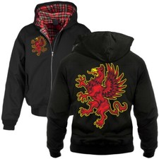 Harrington Jacke mit Kapuze Pommern Greif Mecklenburg Vorpommern Ostsee Wappen
