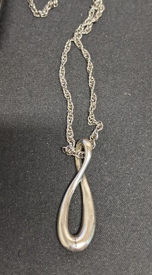 Retired James Avery Infinity Necklace Sterling 925 Signed 16 18