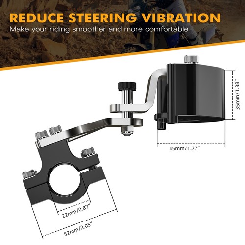 1x Anodized Steering Damper Bracket Kit For Yamaha Tenere 700 XTZ07 2019-2024 - Picture 2 of 10