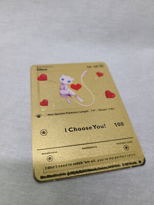 gold pokemon valentine card Valentines Day / Anniversary Pikachu Gold Valentines Card -
