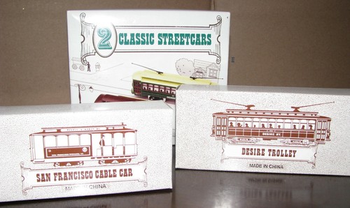 2 Classic Streetcars HO scale Desire Street Trolley San Francisco Cable Car - Picture 4 of 6
