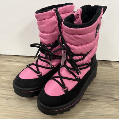 PAJAR Tirana -22F impermeable waterproof snow boots Pink Girls Sizes 4 NWOB