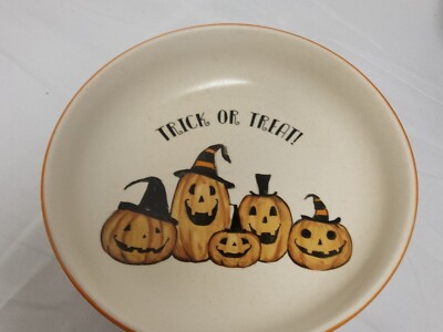 Belle Maison Trick or Trick Dinner Soup Pasta Bowl Halloween Witch