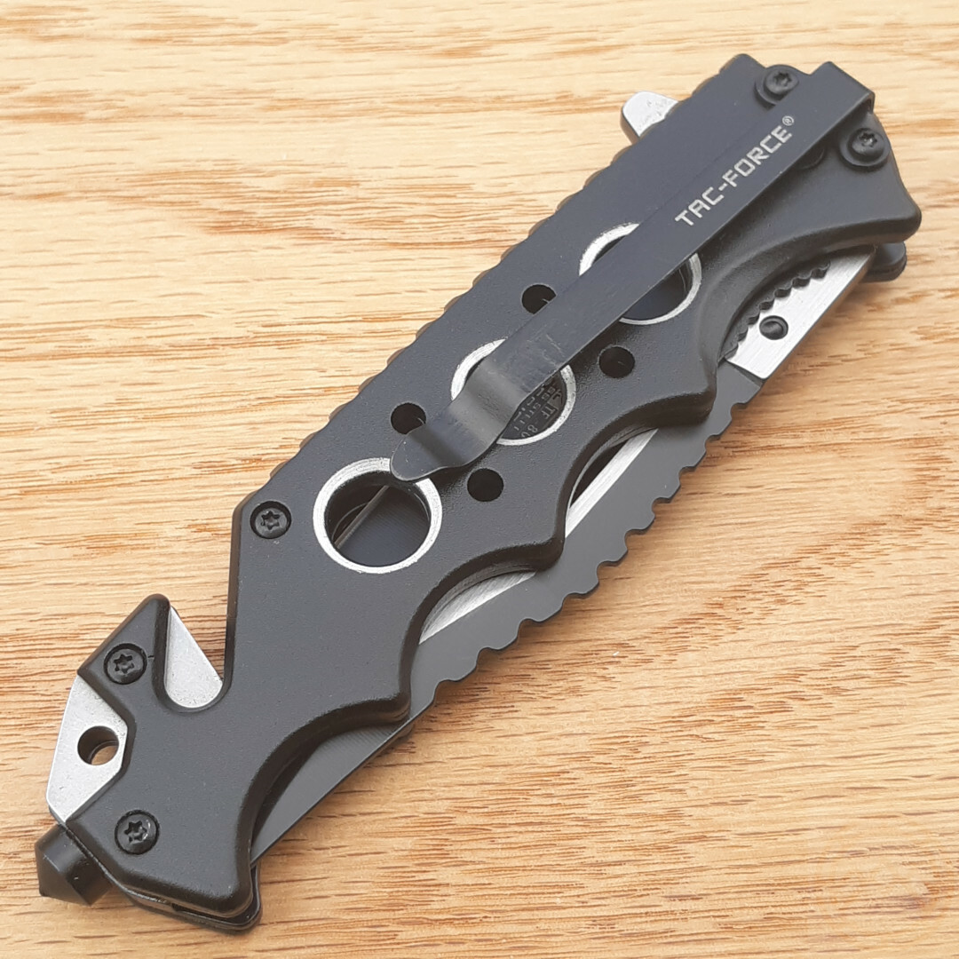 Tac-Force Skull Medeliontactical Rescue Pocket Knife Seat Belt