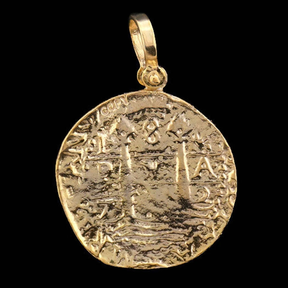 Atocha Sunken Treasure Jewelry - Lima 8 Escudo Gold Coin Pendant - Image 2 of 4