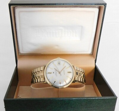MEN'S HAMILTON MASTERPIECE ELECTRONIC WATCH WITH BOX-JUST CLEANED & SERVICED