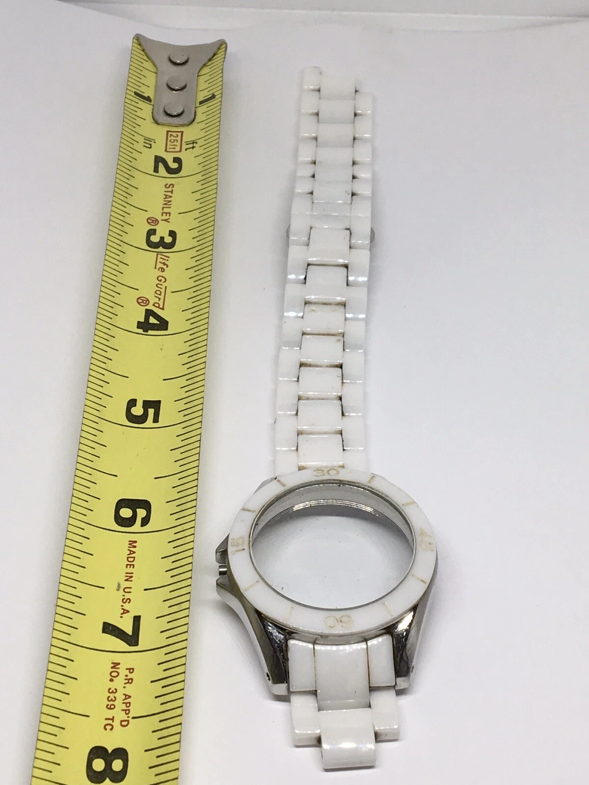Orologio Michael Kors Ceramica Custodia Bracciale Maglie Cinturino Parti 18mm Bianco A628