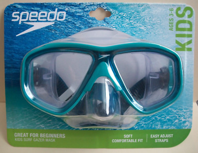 Pack of 4 - SPEEDO Surf Gazer Mask - Swim Goggles - KIDS w/Nose Cover New Sealed