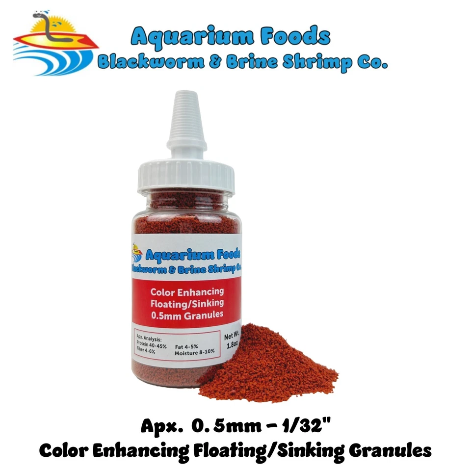 Community Granules 0.5mm Floating/Sinking Color Enhancing Granules. Bottle - Image 2 of 4